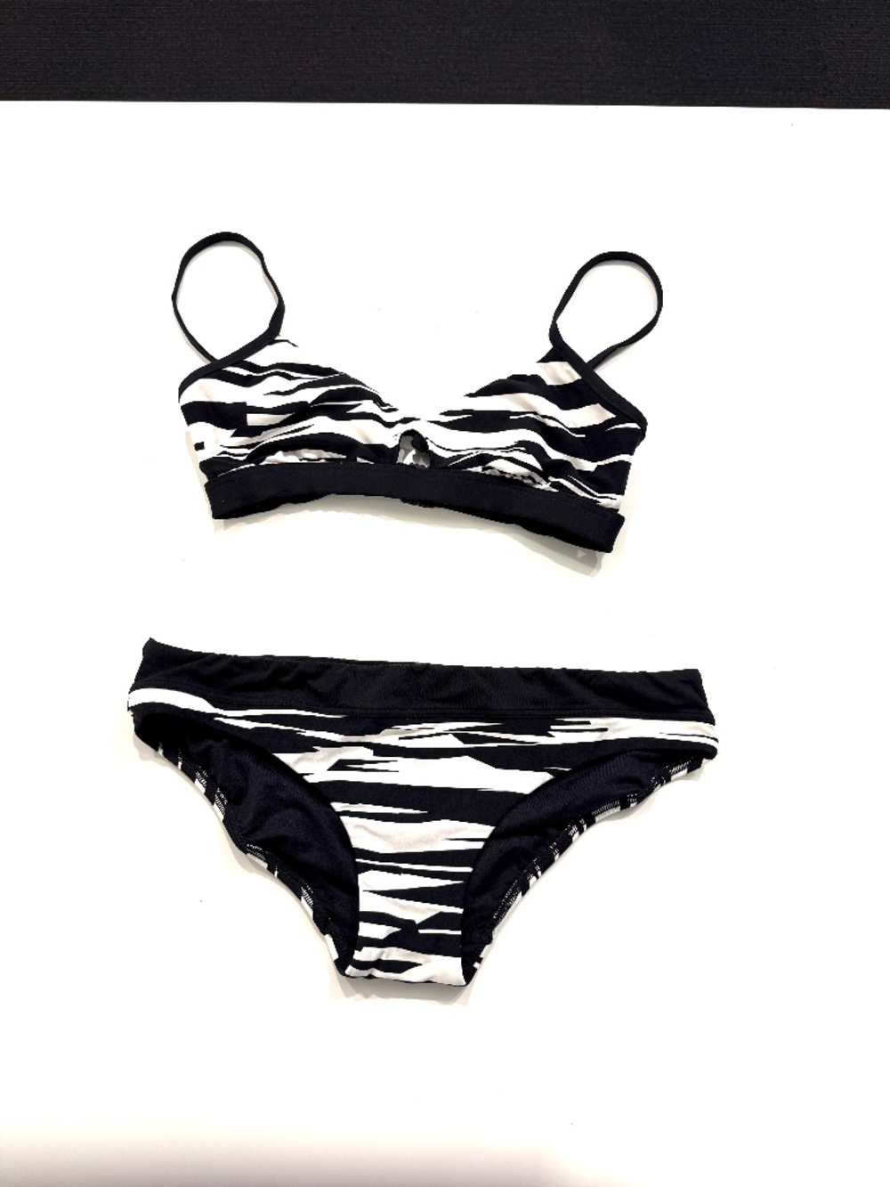 Seafolly Bikini Set Top Size 4, Bottom Size 6, Zebra Stripes